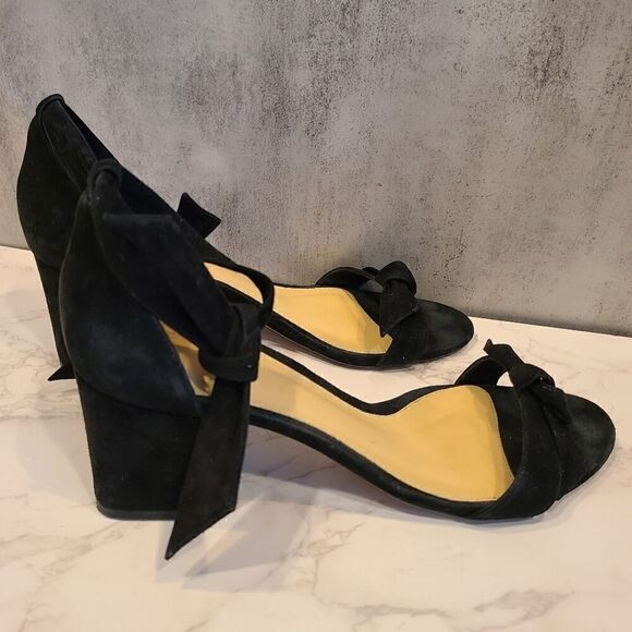 Alexandre Birman Black Suede Clarita Block Sandal, Date Night LBD | 9 (39) - Picture 4 of 16